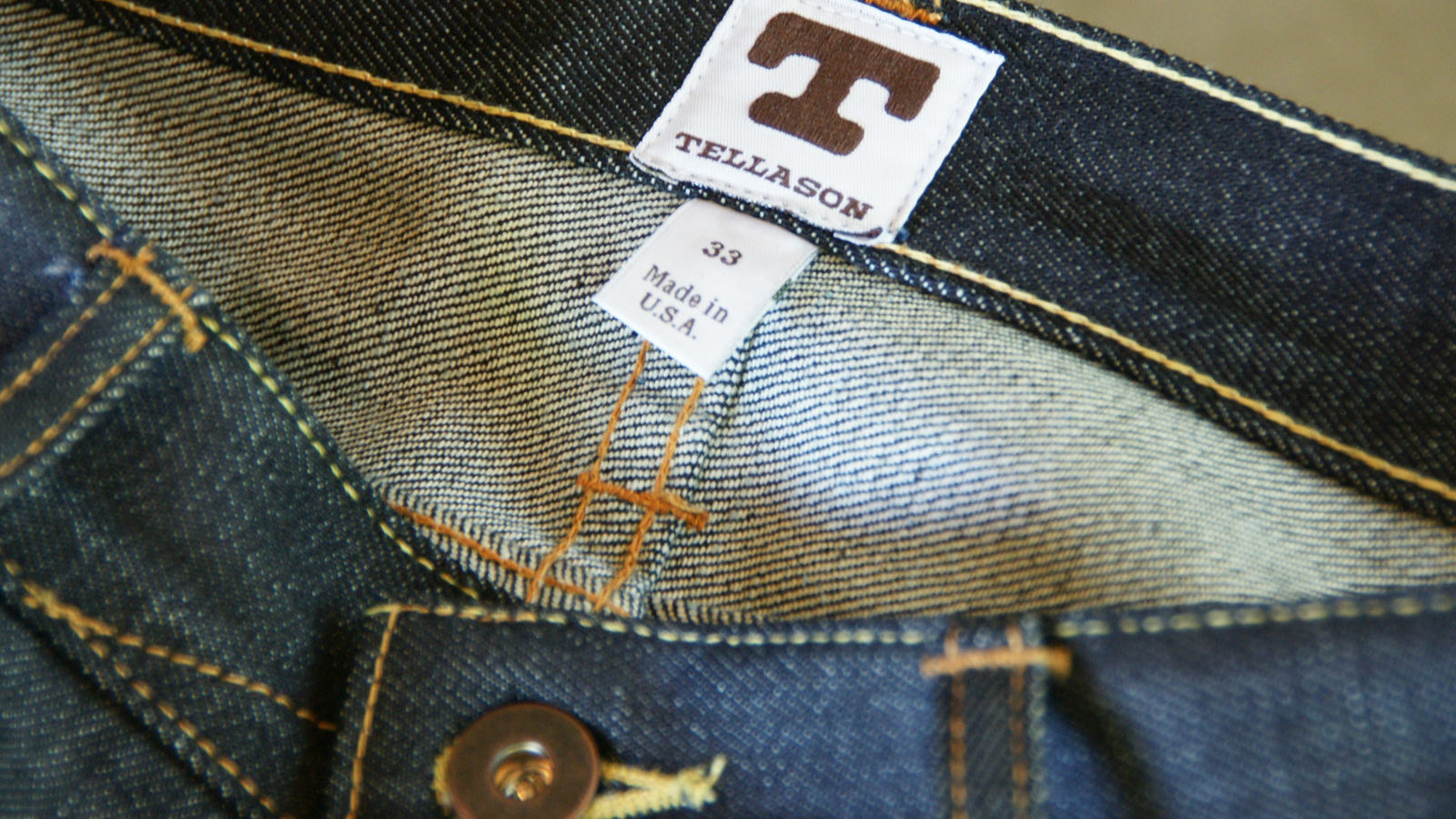 tellason raw denim jeans